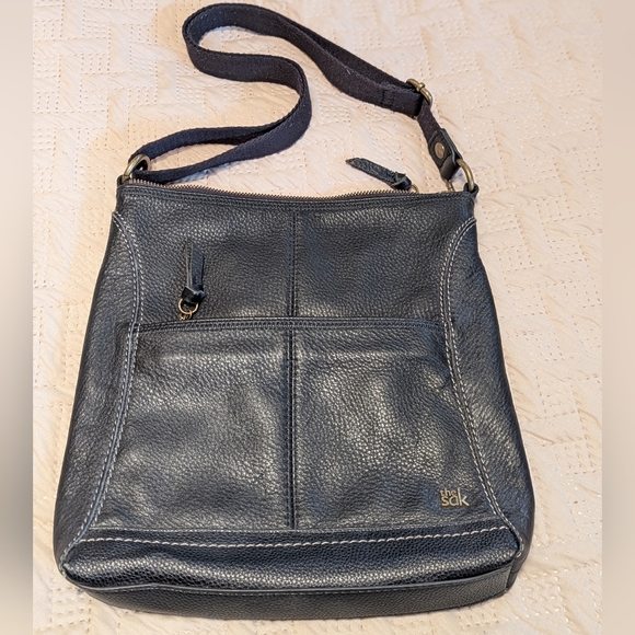 The Sak Iris Black Leather Crossbody bag - Picture 1 of 12